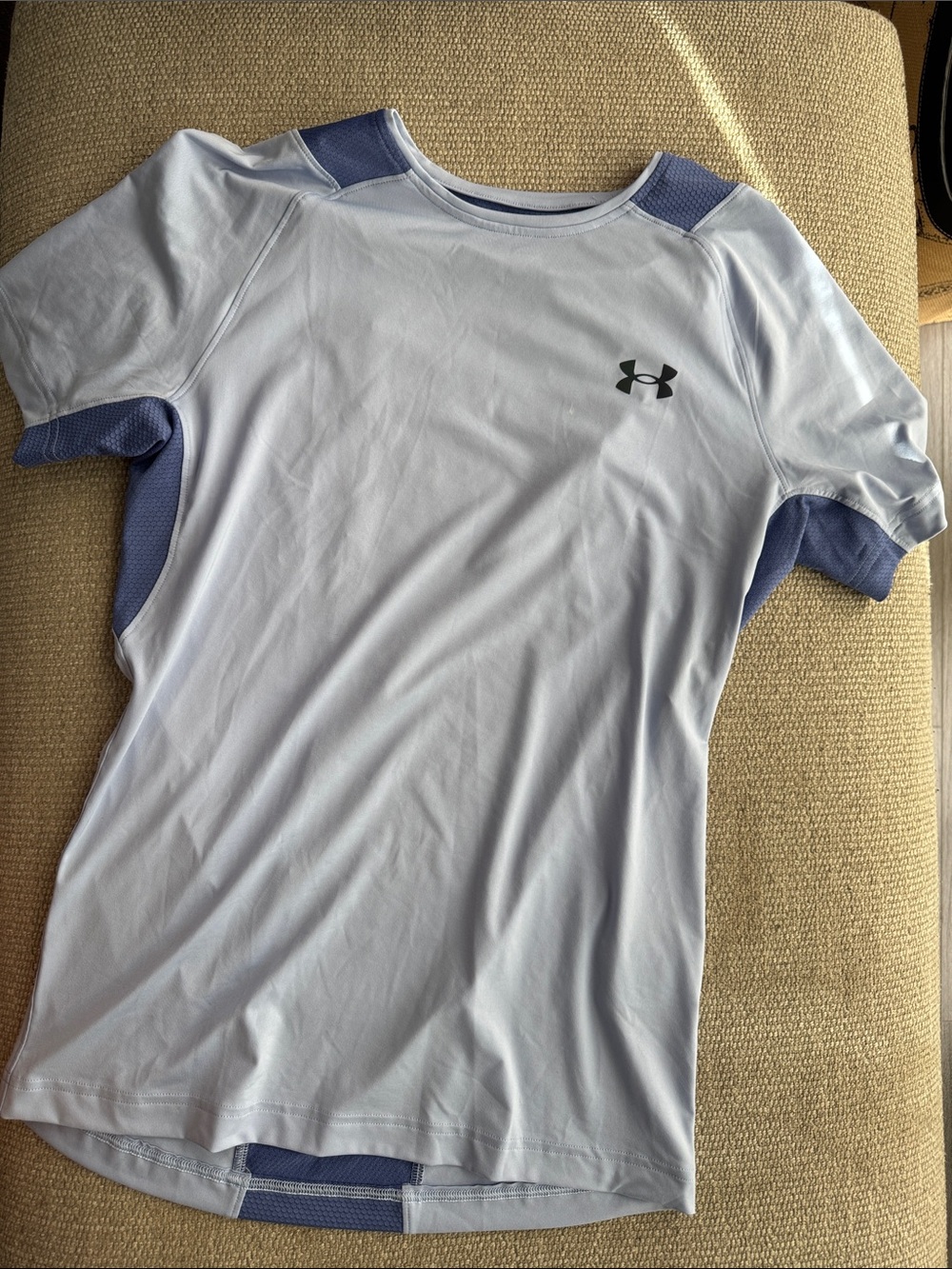 Under Armour Light Blue Performance Tee with Navy Accents